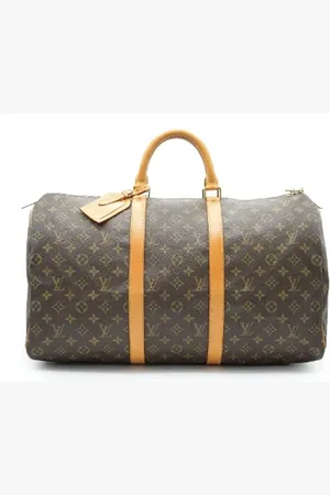 LOUIS VUITTON Pre-owned, Dame, Brun, ONE SIZE, Tyl, Pre-owned Laeder rejsetasker