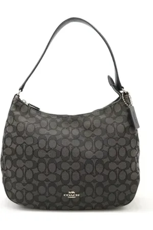 Coach Pre-owned, Dame, Grå, ONE SIZE, Uld, Pre-owned Canvas skuldertasker