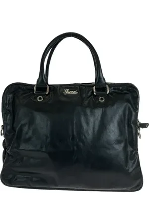 Gucci Pre-owned, Herre, Sort, ONE SIZE, Læder, Pre-owned Laeder dokumentmapper