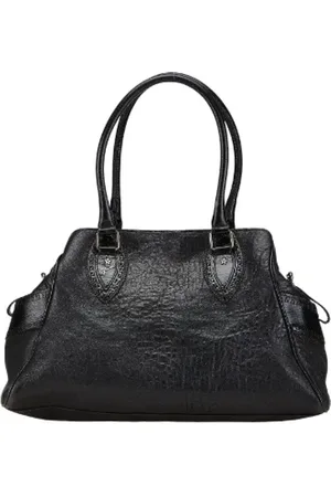 Fendi Pre-owned, Dame, Sort, ONE SIZE, Tyl, Pre-owned Laeder hndtasker