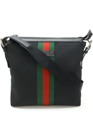 Gucci Pre-owned, Dame, Sort, ONE SIZE, Uld, Pre-owned Canvas crossbody-tasker