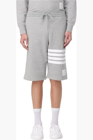 Thom Browne Shorts, Herre, Grå, 2XL, Bomuld, Marineblå Casual Sweat Shorts