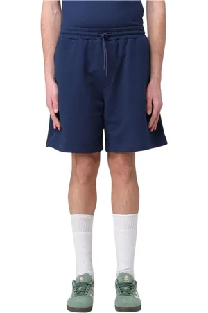 Msgm Shorts, Herre, Blå, M, Bomuld, Afslappede sorte shorts til mænd