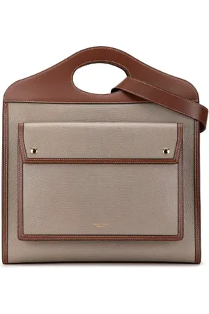Burberry Pre-owned, Dame, Grå, ONE SIZE, Uld, Pre-owned Laeder skuldertasker