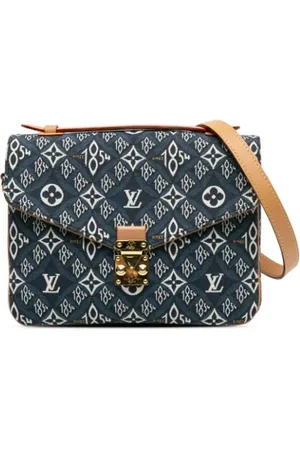 LOUIS VUITTON Pre-owned, Dame, Blå, ONE SIZE, Uld, Pre-owned canvas tasker
