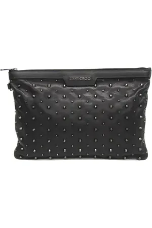 Jimmy Choo Pre-owned, Dame, Sort, ONE SIZE, Tyl, Pre-owned Laeder clutches