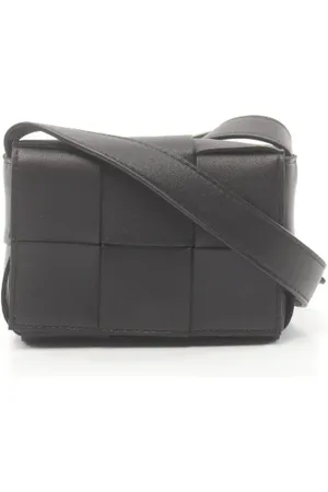 Bottega Veneta Pre-owned, Dame, Sort, ONE SIZE, Uld, Pre-owned Laeder crossbody-tasker