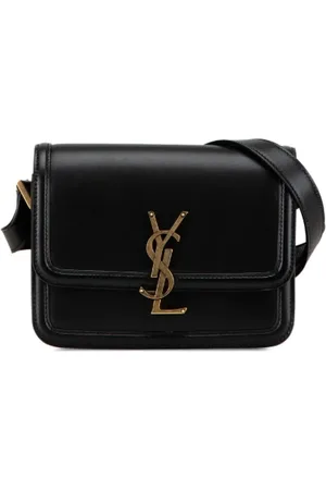 Saint Laurent Pre-owned, Dame, Sort, ONE SIZE, Uld, Pre-owned Laeder crossbody-tasker