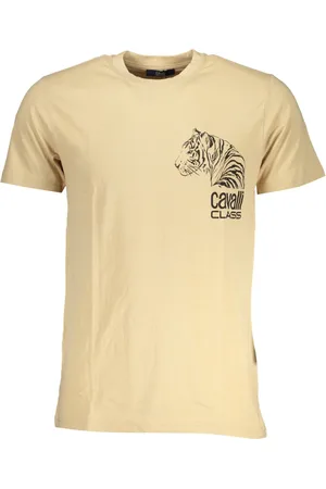 Roberto Cavalli Top, Herre, , 2XL, Kortærmet Logo Print T-Shirt
