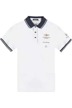Aeronautica Militare Top, Herre, Hvid, 2XL, Uld, Stilfuld Polo Skjorte