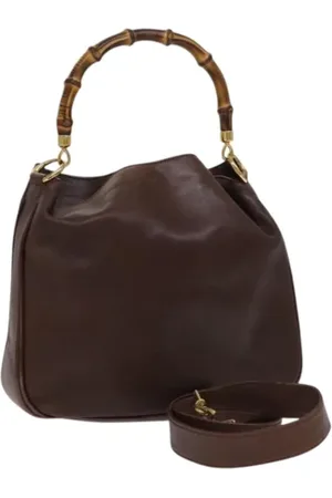 Gucci Pre-owned, Dame, Brun, ONE SIZE, Uld, Pre-owned Laeder hndtasker