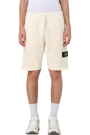 Stone Island Shorts, Herre, , S, Uld, Ivory Stilfulde Sweatshorts