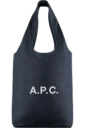 A.P.C. Taske, Dame, Blå, ONE SIZE, Bomuld, Blå Ninon Lille Tote Taske