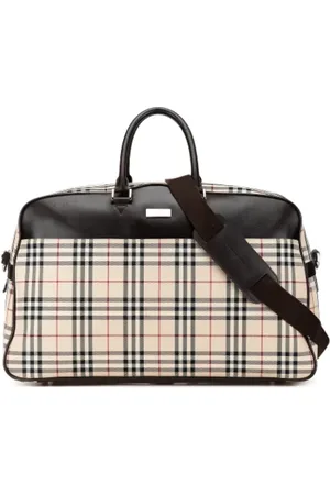 Burberry Pre-owned, Dame, , ONE SIZE, Uld, Pre-owned Canvas rejsetasker