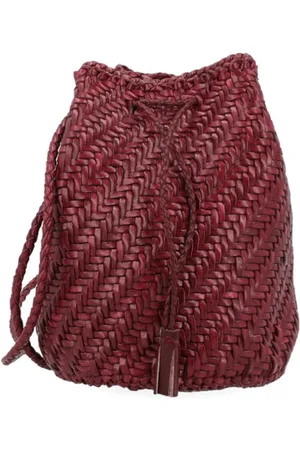 Dragon Diffusion Taske, Dame, Rød, ONE SIZE, Uld, Dobbelt Jun Bordo PomPom Stilfuld Taske