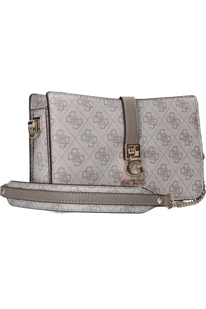 Guess Taske, Dame, Grå, ONE SIZE, Uld, Elegant Taupe Skuldertaske Top Lynlås