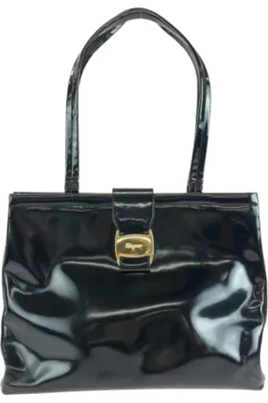 Salvatore Ferragamo Pre-owned, Dame, Sort, ONE SIZE, Tyl, Pre-owned Plast totes