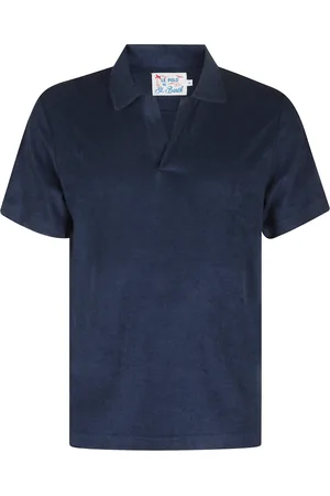 MC2 SAINT BARTH Top, Herre, Blå, M, Bomuld, Blå Bomuldssvamp Polo Skjorte