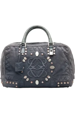 Loewe Pre-owned, Dame, Blå, ONE SIZE, Suede, Pre-owned Ruskind hndtasker
