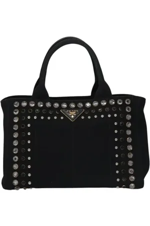 Prada Pre-owned, Dame, Sort, ONE SIZE, Uld, Pre-owned Canvas prada-tasker