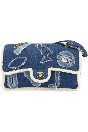 CHANEL Pre-owned, unisex, Blå, ONE SIZE, Denim, Pre-owned Denim chanel-tasker