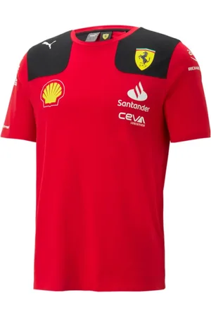 PUMA Sport, Herre, Flerfarvet, 2XL, Ferrari T-Shirt Rød Sporty Stil