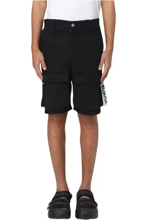 DISCLAIMER Shorts, Herre, Sort, M, Uld, Stilfulde Cargo Shorts med Flere Lommer