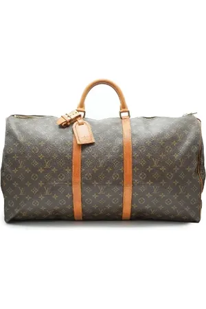 LOUIS VUITTON Pre-owned, Dame, Brun, ONE SIZE, Tyl, Pre-owned Laeder rejsetasker