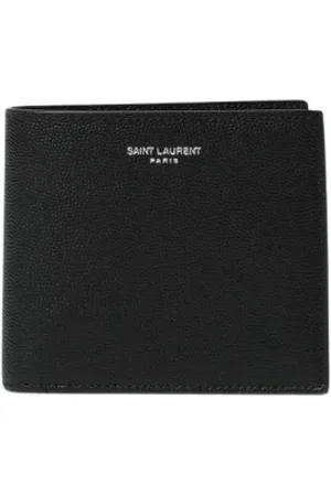Saint Laurent Tilbehør, Herre, Sort, ONE SIZE, Læder, Premium Læder Bifold Pung