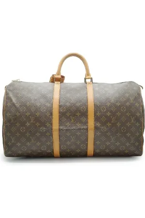 LOUIS VUITTON Pre-owned, Dame, Brun, ONE SIZE, Tyl, Pre-owned Laeder rejsetasker