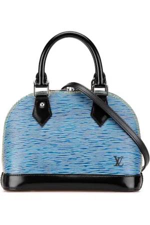 LOUIS VUITTON Pre-owned, Dame, Blå, ONE SIZE, Uld, Pre-owned Laeder louis-vuitton-tasker