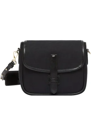 Max Mara Taske, Dame, Sort, ONE SIZE, Læder, Canvas og læder crossbody taske