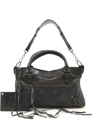 Balenciaga Pre-owned, Dame, Sort, ONE SIZE, Uld, Pre-owned Laeder balenciaga-tasker