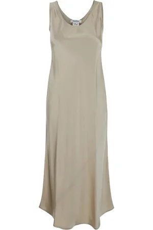 Max Mara Kjole, Dame, , 2XS, Uld, Silke Kjole med Fast Stropper