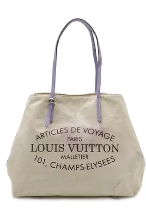 LOUIS VUITTON Pre-owned, Dame, Lilla, ONE SIZE, Uld, Pre-owned Canvas totes