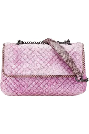 Bottega Veneta Pre-owned, Dame, Lyserød, ONE SIZE, Uld, Pre-owned Stof crossbody-tasker