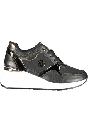 Laura Biagiotti Sko, Dame, Sort, 36 EU, Uld, Sorte Kvinder Sneaker med Broderi
