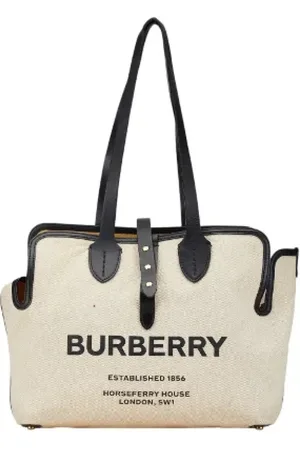 Burberry Pre-owned, Dame, , ONE SIZE, Tyl, Pre-owned Canvas totes