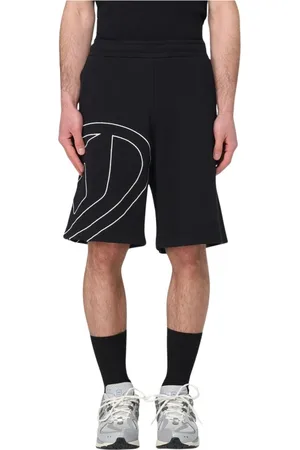Diesel Shorts, Herre, Sort, XS, Bomuld, Grafisk Side Logo Shorts