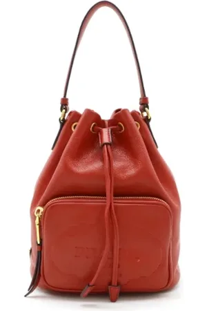 Prada Pre-owned, Dame, Rød, ONE SIZE, Tyl, Pre-owned Laeder hndtasker