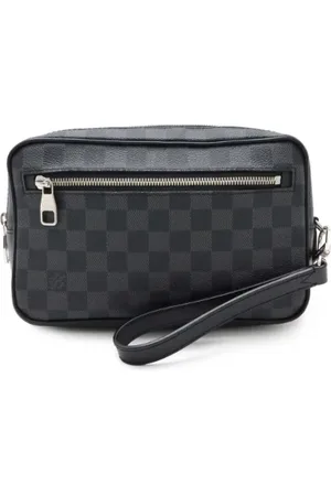 LOUIS VUITTON Pre-owned, Herre, Sort, ONE SIZE, Uld, Pre-owned Canvas clutches