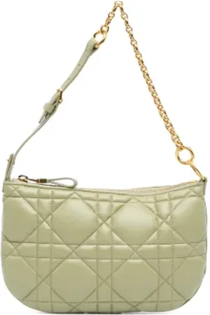 Dior Pre-owned, Dame, Grøn, ONE SIZE, Uld, Pre-owned Laeder dior-tasker