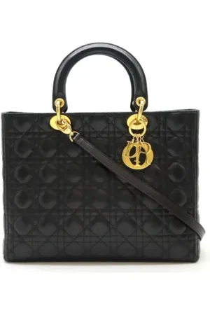 Dior Pre-owned, Dame, Sort, ONE SIZE, Uld, Pre-owned Laeder hndtasker