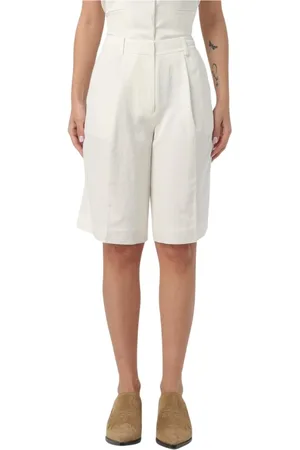 Calvin Klein Shorts, Dame, Hvid, 2XS, Uld, Stilfulde hvide skræddersyede shorts