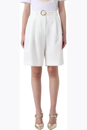 Roberto Cavalli Shorts, Dame, Hvid, L, Uld, Hvid Skræddersyet Shorts med Moderne Design