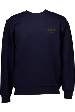 Iceberg Sweathshirts & Hoodies, Herre, Blå, L, Mørkeblå Sweater