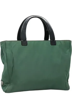 Prada Pre-owned, Dame, Grøn, ONE SIZE, Nylon, Pre-owned nylon hndtasker