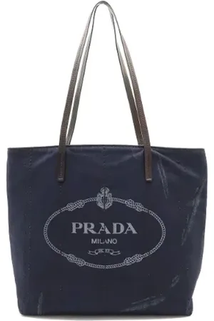 Prada Pre-owned, Dame, Blå, ONE SIZE, Denim, Pre-owned Denim totes