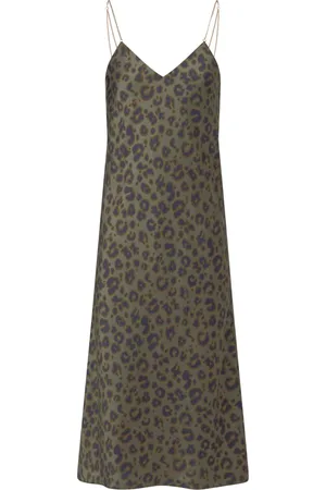 Bash Kjole, Dame, Grøn, M, Polyester, Moderne Elegant Khaki Kjole