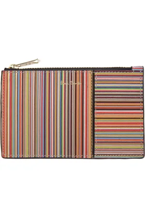 Paul Smith Taske, Dame, Flerfarvet, ONE SIZE, Uld, Multifarvet Signature Stripe Slim Pung